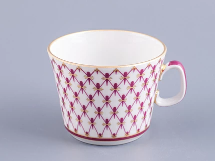 Чашка с блюдцем чайная 200 мл форма Молодежная рисунок Сетка-Блюз 2 арт. 81.24869.00.1