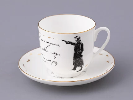 Чашка с блюдцем форма Ландыш 2, рисунок Дуэль арт 81.22809.00.1