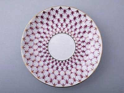 Чашка с блюдцем кофейная 140 мл.,  форма Тюльпан, рисунок Сетка-Блюз 2 арт. 81.29586.00.1