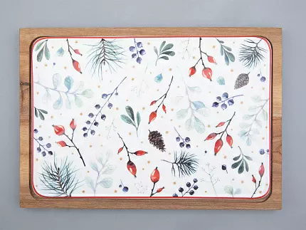 Доска сервировочная 260х180мм форма Стандартная рисунок Календа арт. 42.00045.00.1