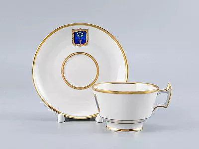 Чашка с блюдцем чайная 240 мл форма Александрия рисунок Коттеджный арт. 81.15359.00.1