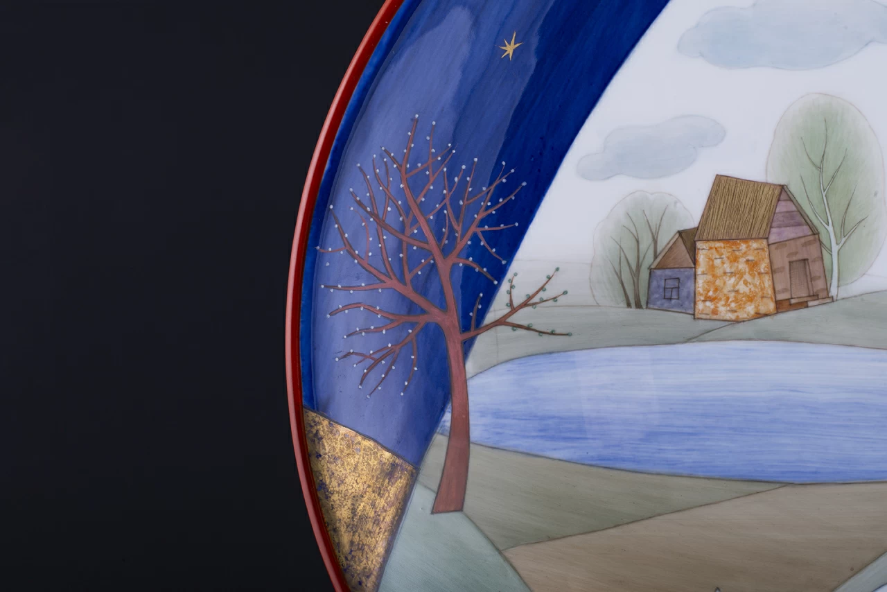 Декоративное Блюдо Китайский чайник на форме Круглая, арт 60.13360.00.1, 