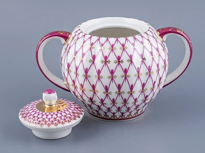 Сахарница форма Тюльпан рисунок Сетка-Блюз арт. 80.86208.00.1 Сахарница форма Тюльпан рисунок Сетка-Блюз арт. 80.86208.00.1