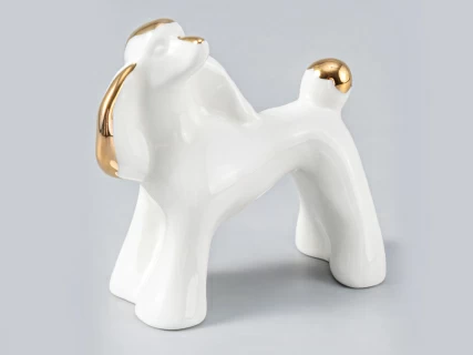 Скульптура форма Собака рисунок Золотой арт. 82.04392.00.1, 