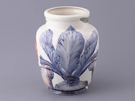 Ваза форма Китайская малого размера рисунок Ирисы Лилия светлый, арт.80.47139.00.1