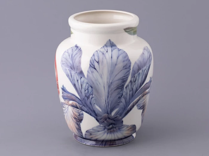 Ваза форма Китайская малого размера рисунок Ирисы Лилия светлый, арт.80.47139.00.1, 