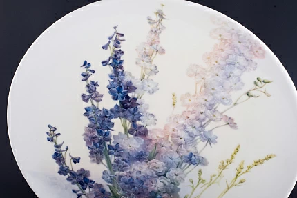 Блюдо декоративное Дельфиниум на форме Круглая, арт. 80.36222.00.1