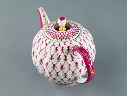 Чайник заварочный форма Тюльпан рисунок Сетка-Блюз 2 арт. 80.86209.00.1