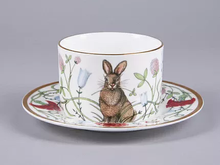 Чашка с блюдцем 250 мл форма Идиллия рисунок Сад Алисы арт. 81.30747.00.1