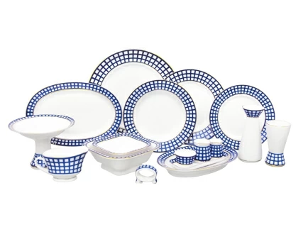 Сервиз столовый Кобальтовая клетка, 6 персон 24 предмета, арт. 81.20941.00.1, 