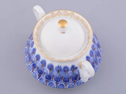 Сахарница форма Лучистая рисунок Незабудка арт. 80.05954.00.1, 