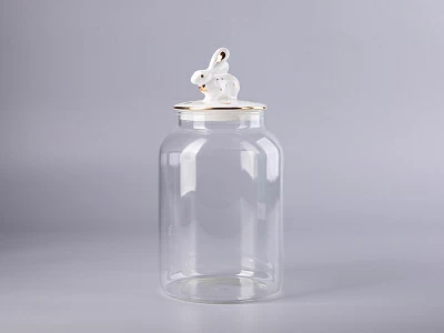 Подарочный набор Банка с фарфоровой крышкой Кролик золото арт. 14.10078.07