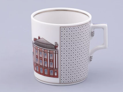 Чашка с блюдцем чайная, форма Гербовая, рисунок Серебряный город 5, арт. 81.32588.00.1,  Чашка с блюдцем чайная, форма Гербовая, рисунок Серебряный город 5, арт. 81.32588.00.1,