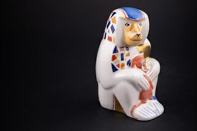 Скульптура Павиан с детенышем, рисунок Калейдоскоп, арт 62.09268.00.1