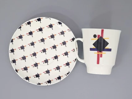 Чашка с блюдцем кофейная 165 мл.,  форма Майская,  рисунок Супрематический орнамент арт. 81.26709.00.1, 