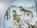 Блюдо декоративное 450 мм, форма Круглая, рисунок Волки, арт 80.88997.00.1, 