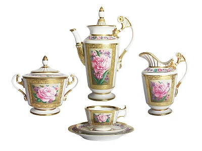 Сервиз кофейный форма Александрия рисунок Воспоминание 6 персон 21 предмет, арт. 81.17899.00.1