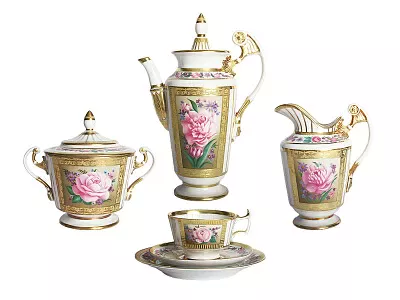 Сервиз кофейный форма Александрия рисунок Воспоминание 6 персон 21 предмет, арт. 81.17899.00.1