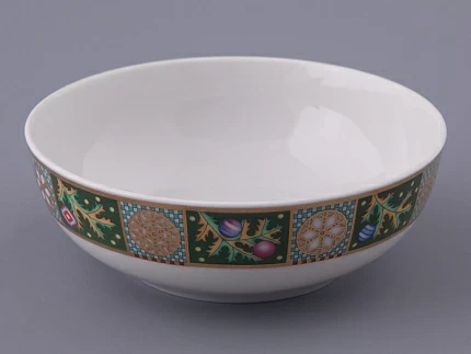 Салатник 160 мм, форма Утро, рисунок Морозный январь зеленая, арт. 80.48359.00.1 Салатник 160 мм, форма Утро, рисунок Морозный январь зеленая, арт. 80.48359.00.1