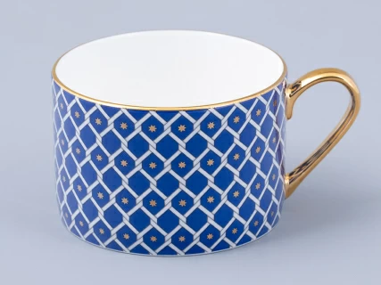 Чашка с блюдцем 250 мл форма Идиллия рисунок Индиго 2 арт. 81.31121.00.1, 