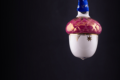 Елочная игрушка Желудь малиновый, арт 60.21182.00.1