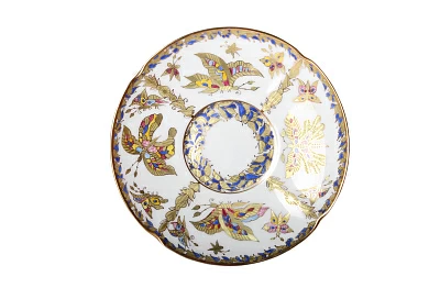 Чашка с блюдцем чайная 220 мл форма Наташа рисунок Фантастические бабочки арт. 81.15089.00.1