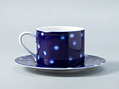 Чашка с блюдцем форма Соло рисунок Реки России. Обь арт. 81.28758.00.1