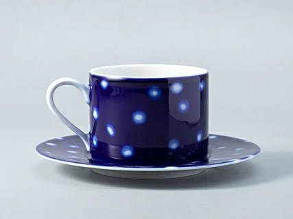 Чашка с блюдцем форма Соло рисунок Реки России. Обь арт. 81.28758.00.1, 