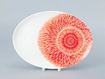 Блюдо овальное 290х210 мм форма Восточная рисунок Aloha Volcano, арт. 80.40049.00.1