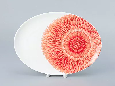 Блюдо овальное 290х210 мм форма Восточная рисунок Aloha Volcano, арт. 80.40049.00.1