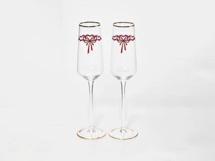 Набор из 2-х бокалов для шампанского 250 мл, в подарочной упаковке, рисунок Календа арт 14.11462.07, 