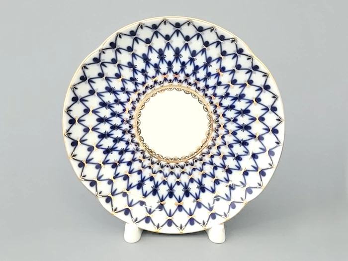 Чашка с блюдцем и с крышкой чайная 250 мл форма Подарочная-2 рисунок Кобальтовая сетка арт. 81.15419.00.1, 