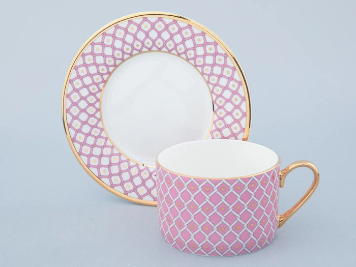 Чашка с блюдцем 250 мл форма Идиллия рисунок  Астра 2, арт. 81.32373.00.1,  Чашка с блюдцем 250 мл форма Идиллия рисунок  Астра 2, арт. 81.32373.00.1,