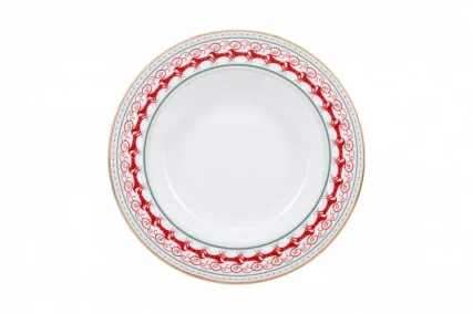 Тарелка глубокая 225 мм форма Европейская 2 рисунок Олений край арт. 80.89375.00.1, 