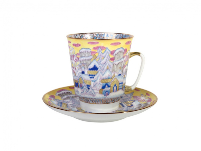 Frosty Evening Art Cup and Saucer set