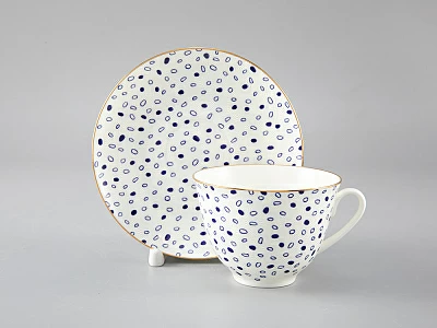 Чашка с блюдцем чайная форма Весенняя рисунок Glare арт. 81.28730.00.1