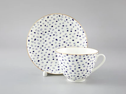 Чашка с блюдцем чайная форма Весенняя рисунок Glare арт. 81.28730.00.1, 