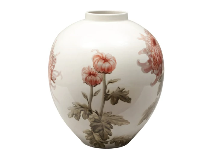 Ваза форма Круглая рисунок Хризантемы арт. 80.89425.00.1,  Ваза форма Круглая рисунок Хризантемы арт. 80.89425.00.1,