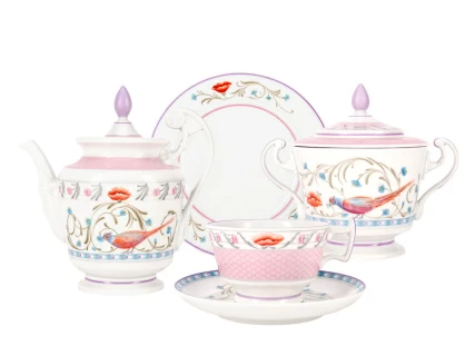 Сервиз чайный форма Александрия рисунок Фазаны, 6 персон 20 предметов арт. 81.25886.00.1, 