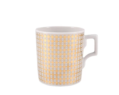 Чашка с блюдцем чайная форма Гербовая рисунок Зазеркалье. Ромбы, арт. 81.27711.00.1