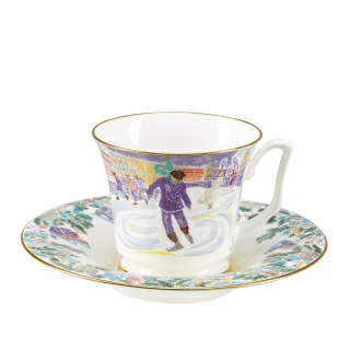 Сервиз чайный форма Юлия рисунок Серебряные коньки, 6 персон 14 предметов арт. 81.29098.00.1, 