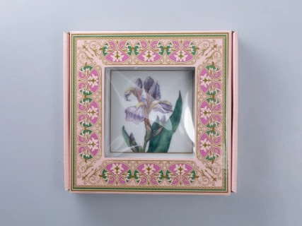 Подставка для мелочей в подарочной упаковке, форма Квадратная, рисунок Нежный Ирис, арт 81.34215.00.1, 