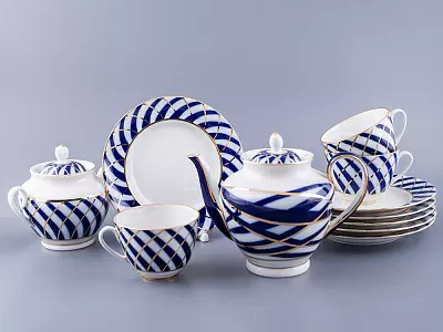 Сервиз чайный форма Весенняя рисунок Кокон, 6 персон 20 предметов, арт. 81.20884.00.1