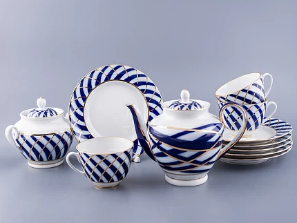 Сервиз чайный форма Весенняя рисунок Кокон, 6 персон 20 предметов, арт. 81.20884.00.1 Сервиз чайный форма Весенняя рисунок Кокон, 6 персон 20 предметов, арт. 81.20884.00.1