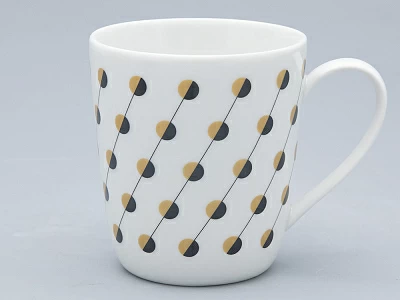 Чашка с блюдцем чайная форма Колокол рисунок Балтийский берег 2, арт. 81.31863.00.1