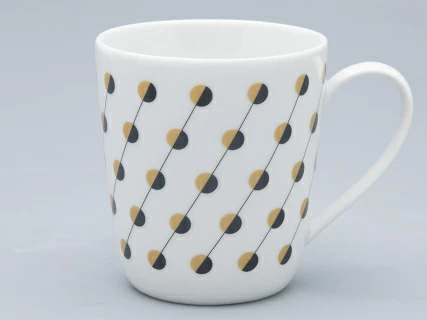 Чашка с блюдцем чайная форма Колокол рисунок Балтийский берег 2, арт. 81.31863.00.1, 