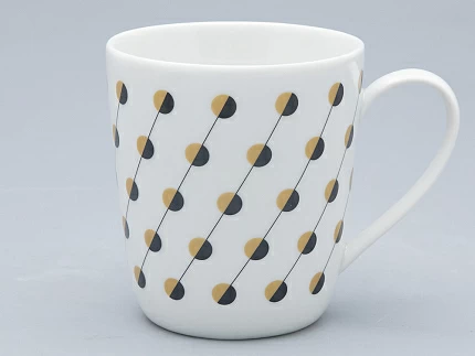 Чашка с блюдцем чайная форма Колокол рисунок Балтийский берег 2, арт. 81.31863.00.1