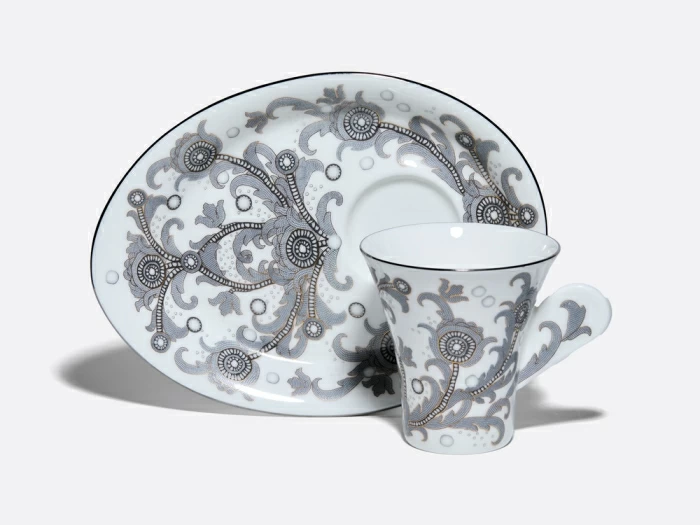 Чашка с блюдцем в подарочной упаковке, форма Модерн, рисунок Жемчужный арт 81.10805.00.1, 