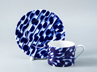 Чашка с блюдцем форма Соло рисунок Реки России. Енисей арт. 81.28756.00.1