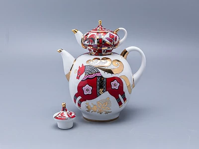 Комплект чайников Новгородский Красный конь арт. 81.10353.00.1